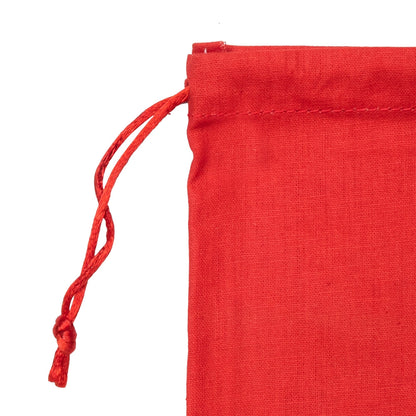 Plain Red Jute Drawstring Pouch | Wedding Return Gift Bag