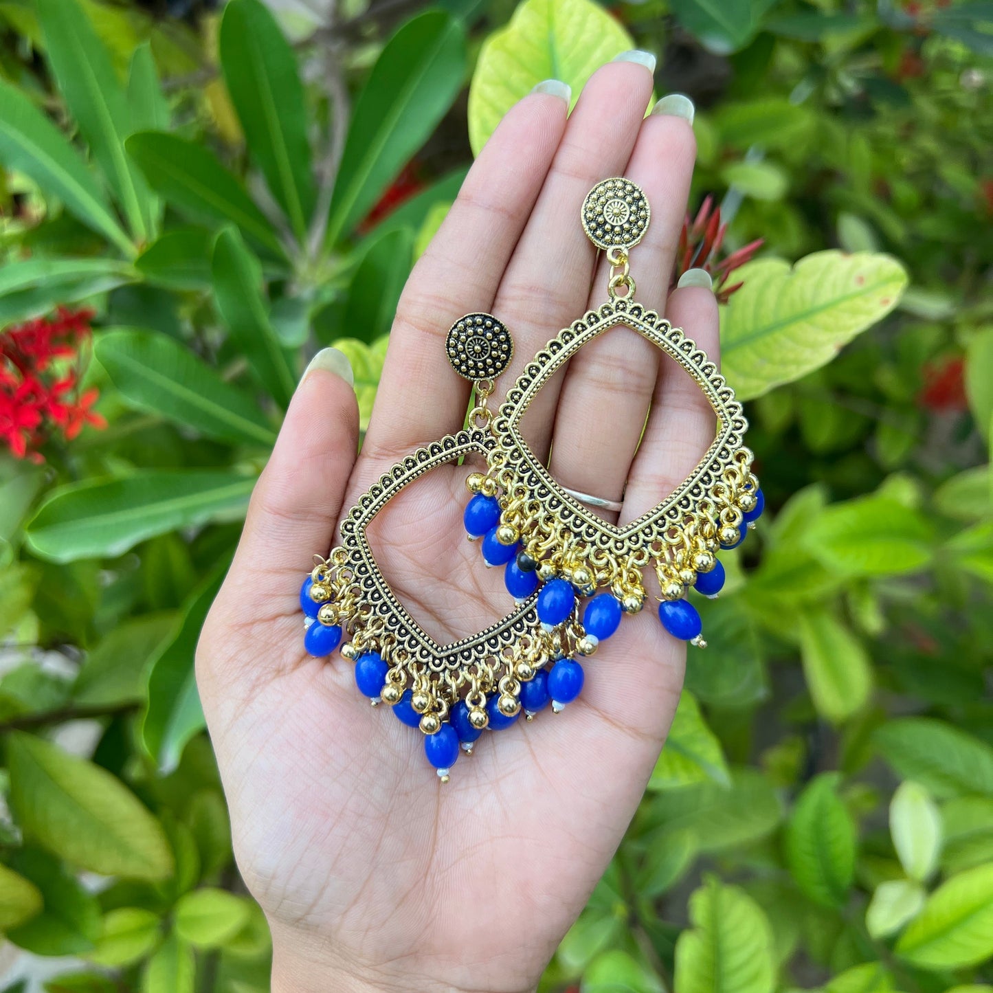 Blue Twilight Drop Jhumka