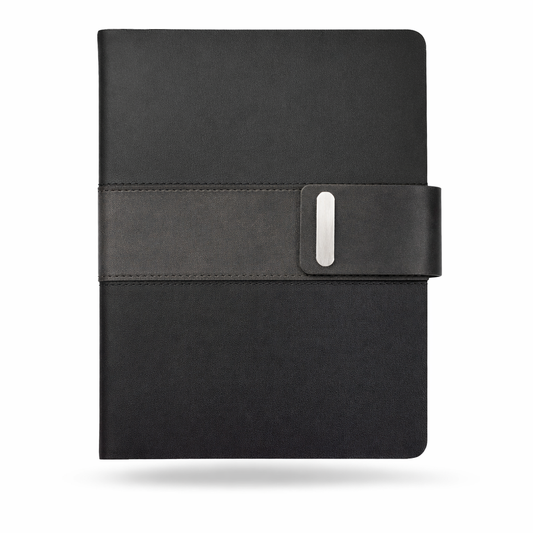 Premium Black Oxford Diary with Strap – A5 Size | 192 Pages | Executive Notebook