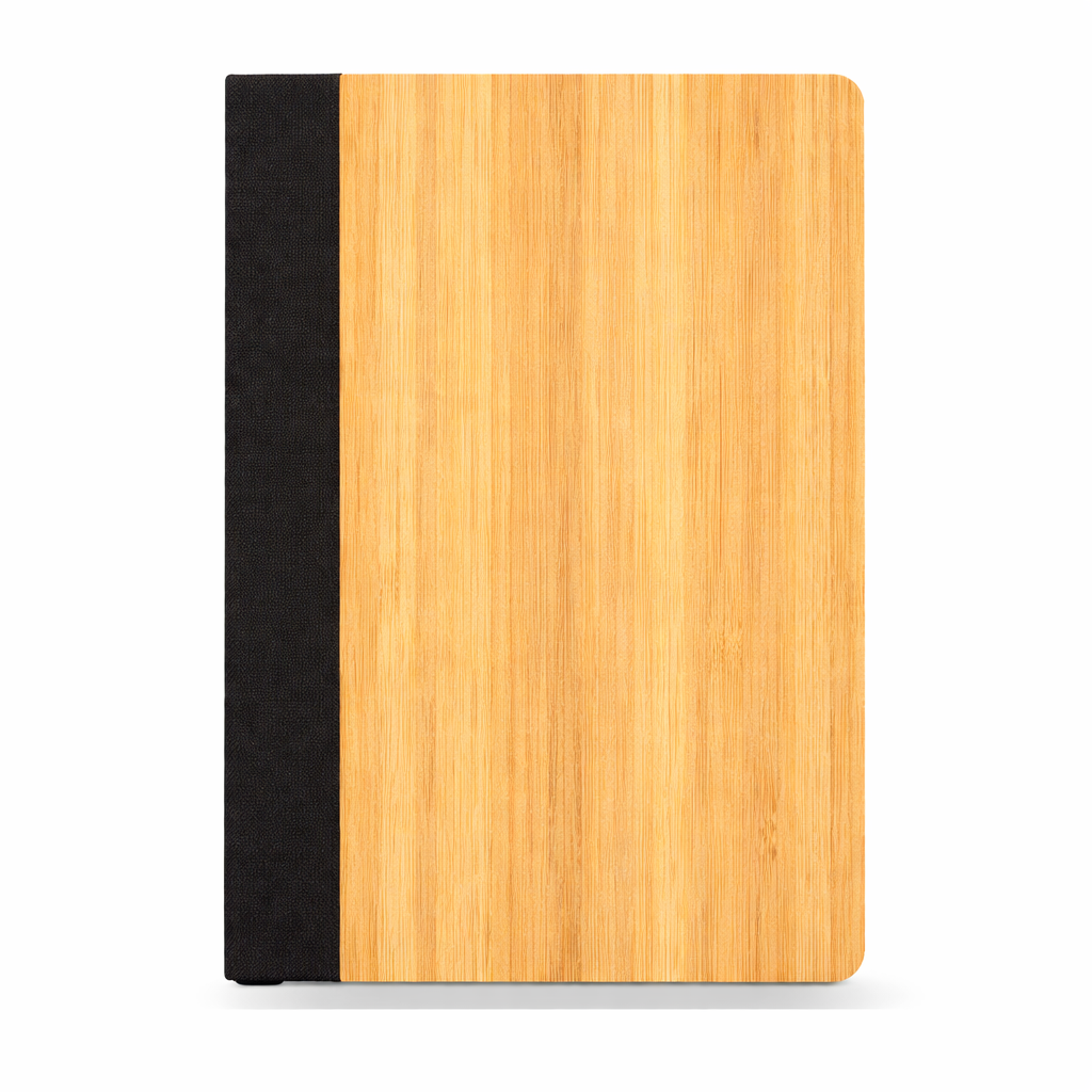 Bamboo Finish Premium Diary with Leather Spine – A5 Size | 192 Pages | Non-Dated Journal