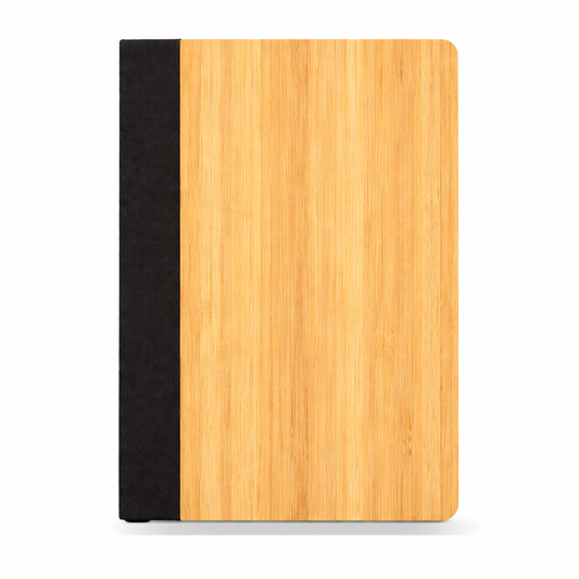 Bamboo Finish Premium Diary with Leather Spine – A5 Size | 192 Pages | Non-Dated Journal