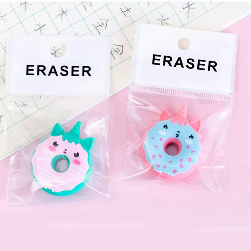 Unicorn Donut Eraser for Kids – Single Piece (Assorted Designs)