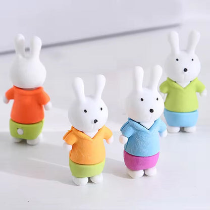 3D Bunny Outfit Eraser for Kids – Single Piece (Assorted Colors)