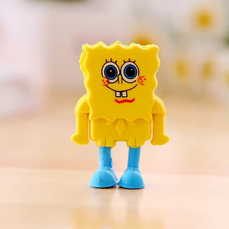 Smiley Sponge Cartoon Eraser for Kids – Single Piece