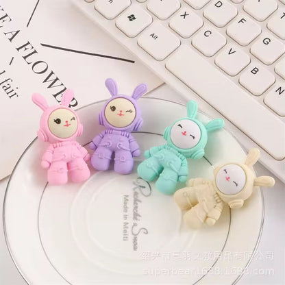 3D Bunny Cartoon Eraser for Kids – Single Piece (Assorted Colors)