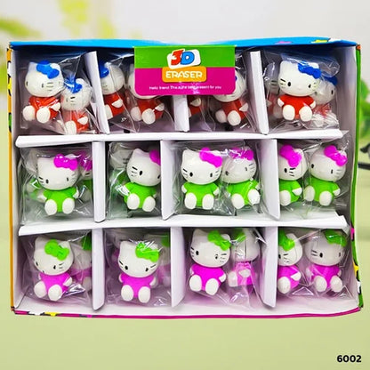 3D Cartoon Kitty Eraser for Kids – Single Piece (Assorted Colors)