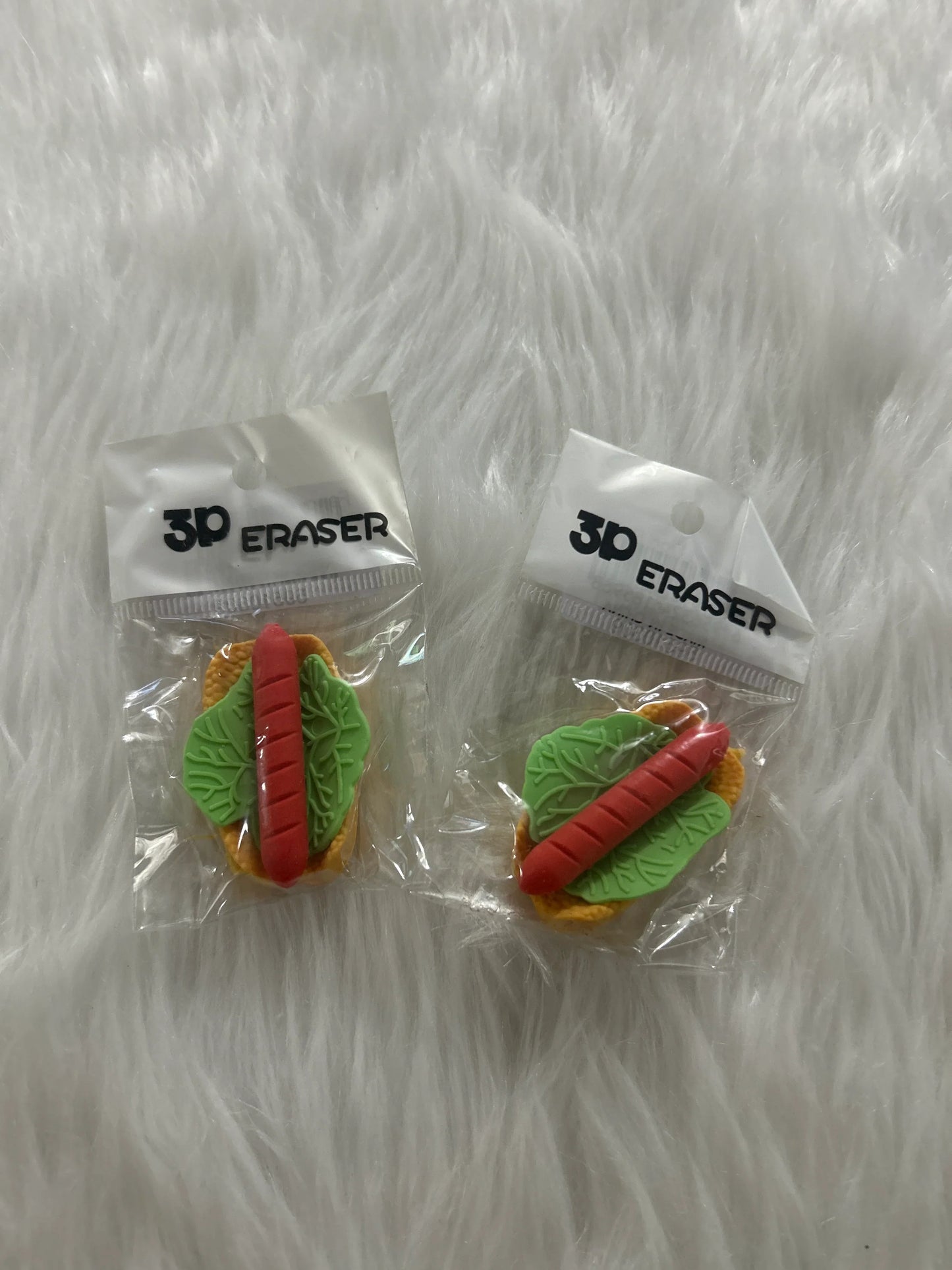 Mini Fast Food Eraser for Kids – Burger / Fries / Hotdog (Single Piece)