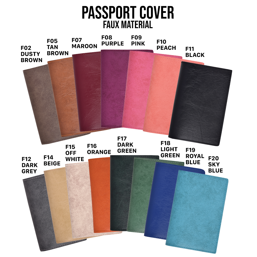 Personalized Passport Cover – Vegan Leather (Faux) | Multiple Colors