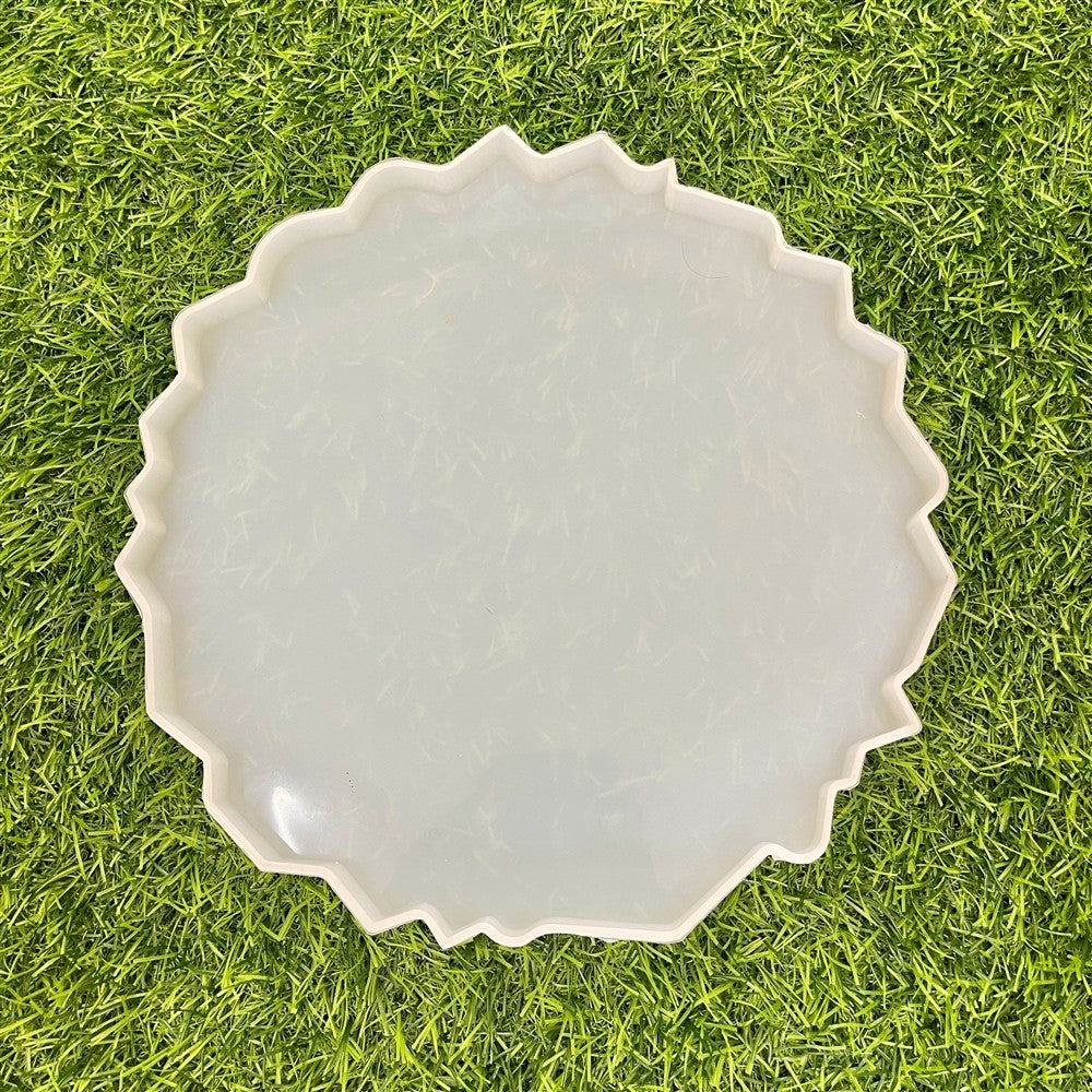 Round Agate Zigzag 10inch Silicone Mould 15mm Depth