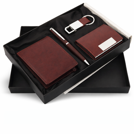 SR-132 / SR-133 Premium Corporate Hamper – Estilo Wallet, Pen, Keychain & Cardholder Set