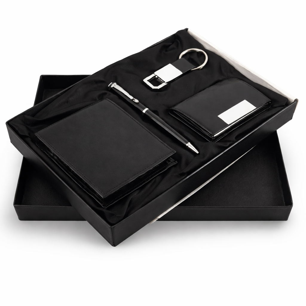 SR-132 / SR-133 Premium Corporate Hamper – Estilo Wallet, Pen, Keychain & Cardholder Set
