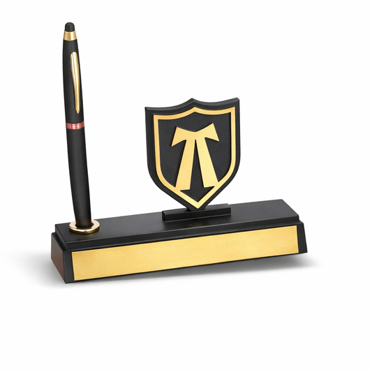 Lawyer Desk Name Plate with Pen Stand – Premium Advocate Table Organizer