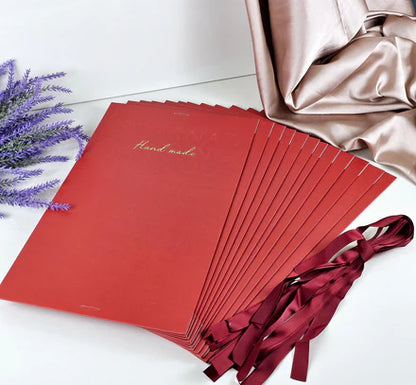 Folding Paper Box With Ribbon (Red)