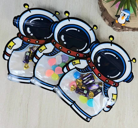 Astronaut Animal Design Ziplock Pouches For Gifting