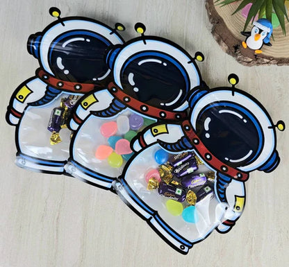 Astronaut Animal Design Ziplock Pouches For Gifting