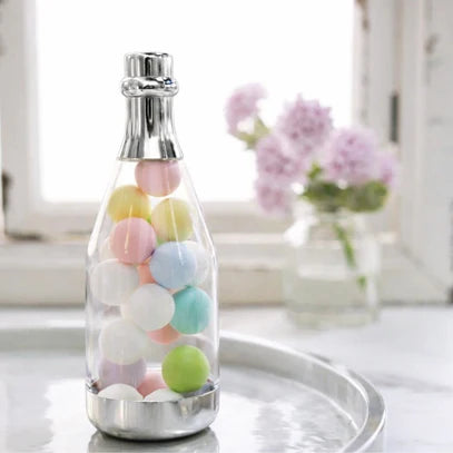 Silver Chandi Colour Champagne Design Plastic Storage Bottles (11.5 cm)