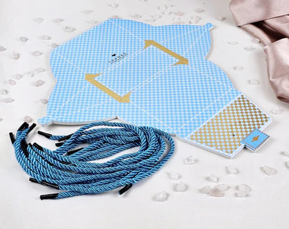 Purse shape Gift Boxes with handle Gift Paper Boxes (Blue)