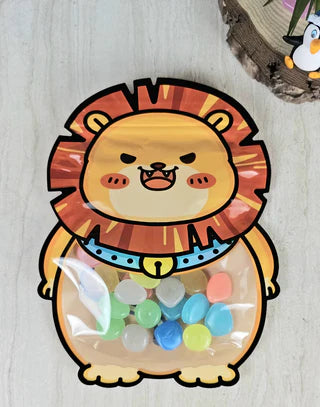 Lion Animal Design Ziplock Pouches For Gifting
