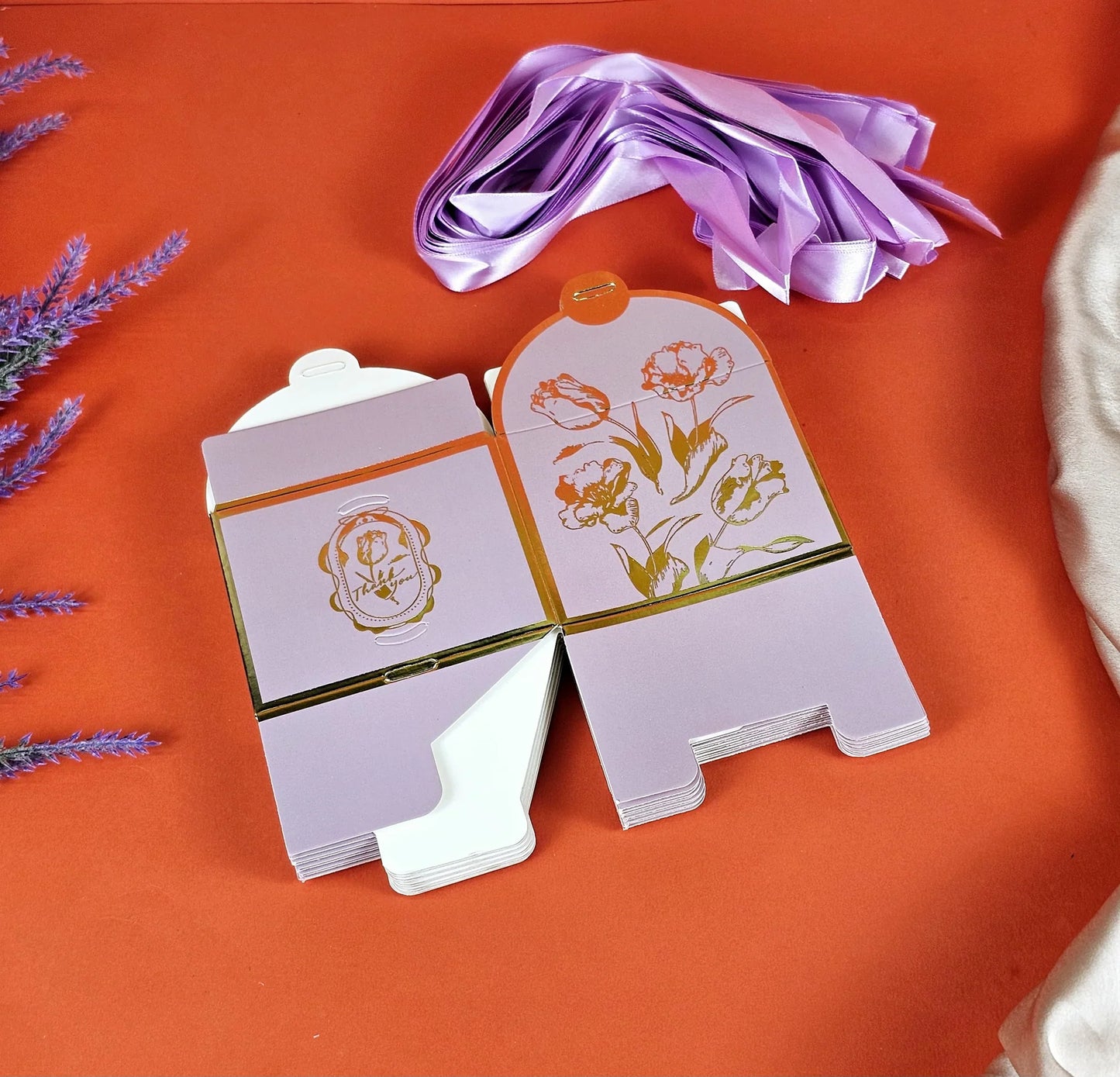 Small Size Square Shape Decorative Folding Storage Box (Purple)