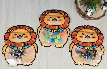 Lion Animal Design Ziplock Pouches For Gifting