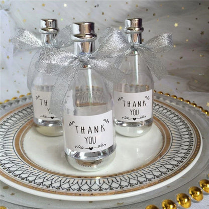 Silver Chandi Colour Champagne Design Plastic Storage Bottles (11.5 cm)