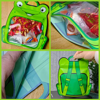 Frog Animal Design Ziplock Pouches For Gifting