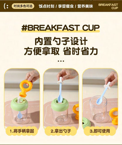 Dumb N Duck Kids Breakfast Cup with Built-in Spoon | Yogurt & Snack Jar for School