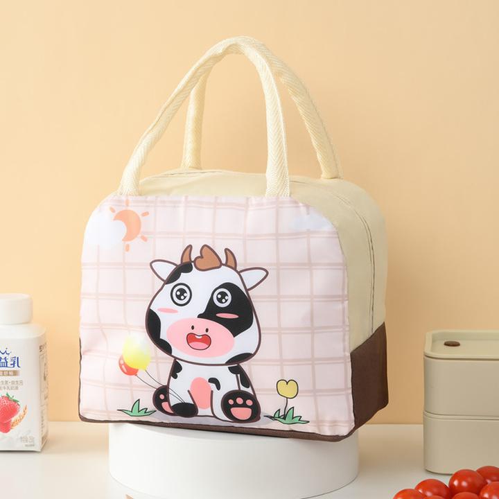 Cute Cartoon Insulated Lunch Bag for Kids – Thermal Tiffin Carry Bag