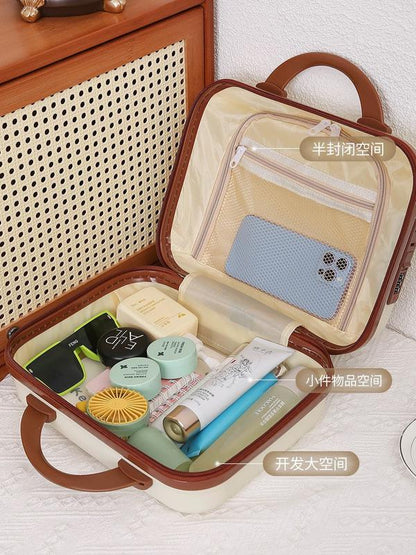 Premium Bow Mini Travel Vanity Case for Kids – Hard Shell Cute Makeup & Storage Organizer