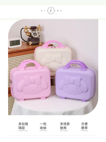 Premium Bow Mini Travel Vanity Case for Kids – Hard Shell Cute Makeup & Storage Organizer