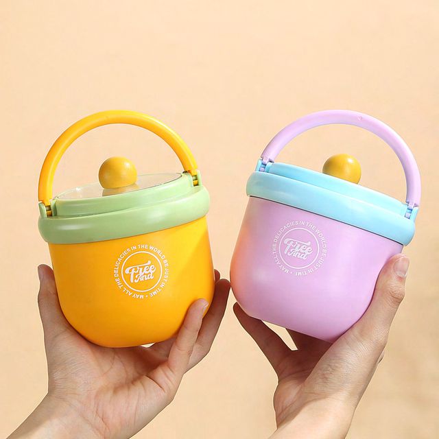 Dumb N Duck 600ml Insulated Kids Lunch Bowl with Handle | Cute School Tiffin Box