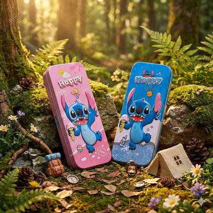 Cute Cartoon Metal Pencil Box for Kids – Large Capacity School Case