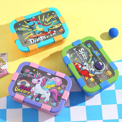 Dumb N Duck 1000ml Kids Stainless Steel Compartment Lunch Box with Spoon | Leakproof School Tiffin