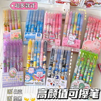 Cute Bear Bakery Erasable Gel Pen – 0.5mm Click Retractable Pen for Kids (Single Piece)
