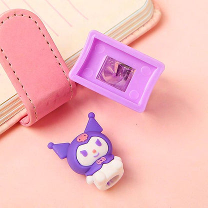 Cute Cartoon Pencil Sharpener with Storage Box – Double Blade Kids Sharpener (Single Piece)