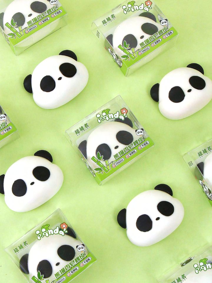 Cute Panda Jumbo Eraser for Kids – Soft Cartoon School Eraser (Single Piece)