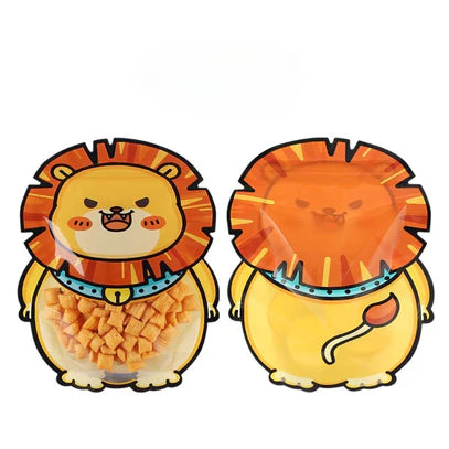 Lion Animal Design Ziplock Pouches For Gifting