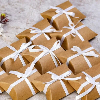 Brown Decorative Folding Paper pillow Gift Boxes For Gifting, Chocolates, Dryfruits Items