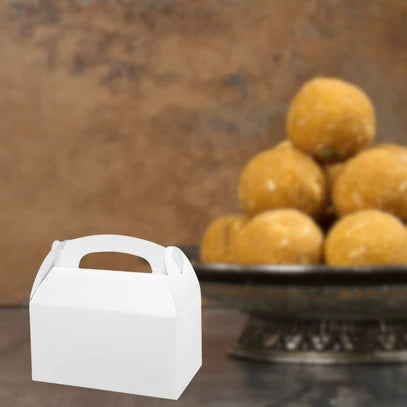 Decorative Folding Paper Gift Boxes (White)