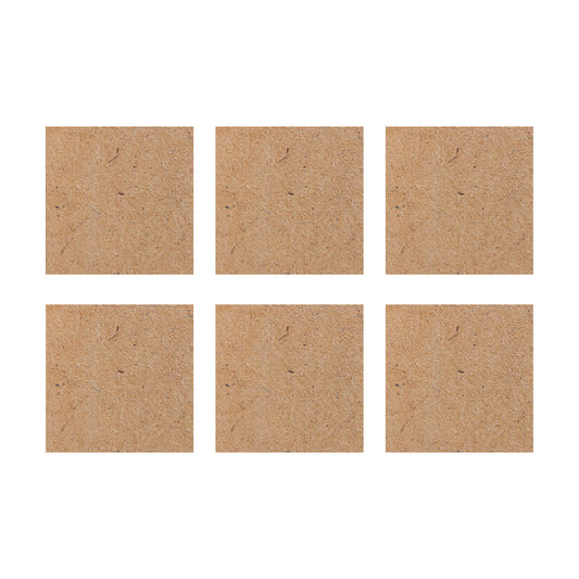 Plain Square MDF Coasters - 6 Inch (Set Of 6)