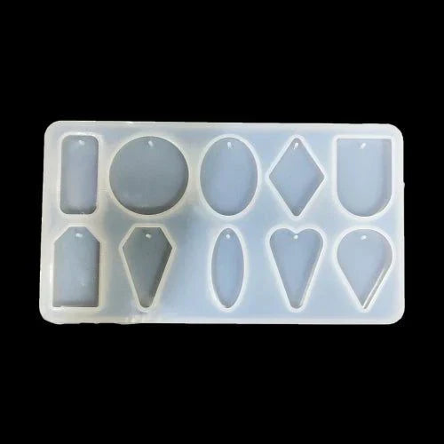 Keychain and Pendant 10 Cavity 16 x 10cm 5mm Depth Silicon Mould